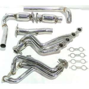   Header Manifold Exhaust 00 05 GM Hummer H2 GMC Denali 6.0L With Catted