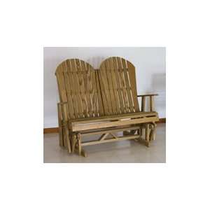  Amish 2 & 4 Adirondack Pinewood Glider Patio, Lawn 