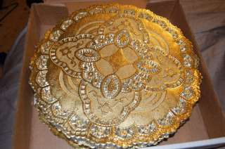 gold Foil Round Lace Doilies 250 ct.Paper Backed  