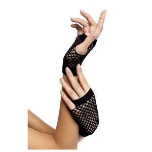  Smiffys Fishnet Gloves Short Black Ladies Toys & Games