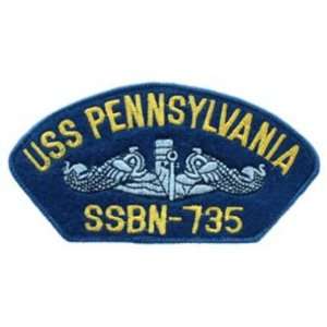  U.S. Navy USS Pennsylvania SSBN 735 Hat Patch 2 3/4 x 5 1 