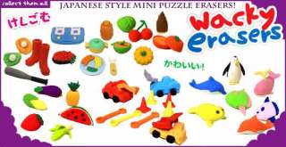 WACKY mini Collectible PUZZLE ERASER Japanese miniature  