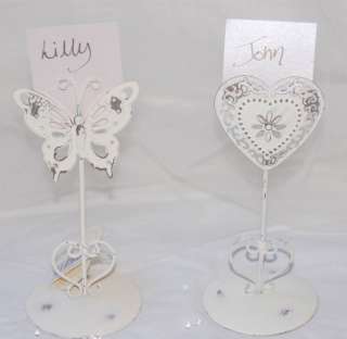 Shabby Chic Heart Table Number No Holder Wedding Photo  