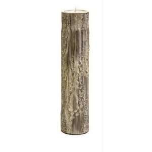    17 Rustic Tall Bamboo Style Pillar Candle 
