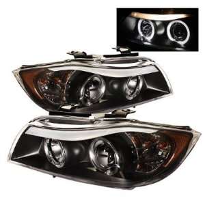  BMW E90 2006 2007 2008 4DR Halo Amber Projector Headlights 