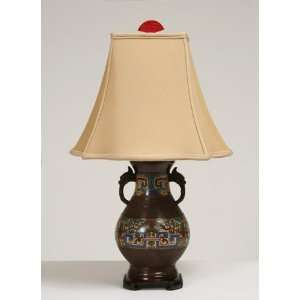    Vintage Champleve Table Lamp, c.19th Century
