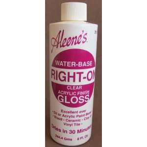  Aleenes Water Base Right On GLOSS Clear Acrylic Finish 