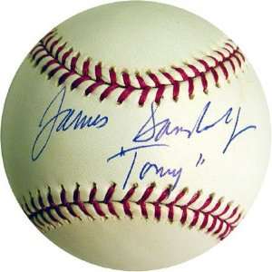 James Gandolfini Autographed Baseball with Tony Inscription  