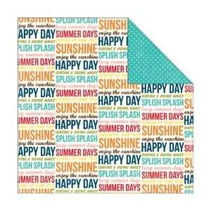  Echo Park Paper Sunshine Double Sided Cardstock 12X12 Word 