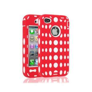  Cellairis Shell shock for Apple iPhone 4   Red/White Cell 