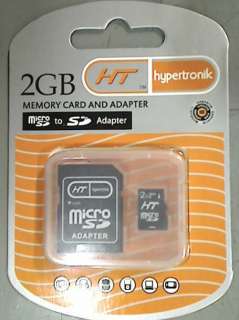 Lot of 3   Hypertronik 2GB Micro SD Cards with SD Adapter  