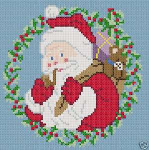 Santa Wreath 24X24 Latch Hook Kit  