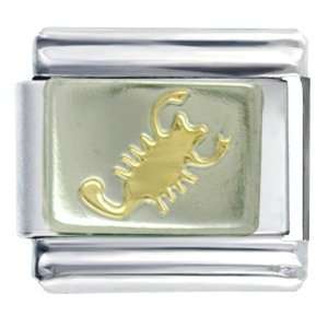    Golden Italian Charm Scorpio Scorpion Symbol Pugster Jewelry