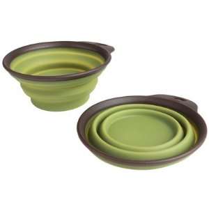  Popware for Pets Collapsible Travel Cup   Brown & Green 