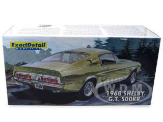 Brand new 118 scale diecast model of 1968 Shelby Mustang G.T. 500KR 