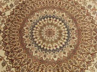 x12 Beautiful Handmade Hand Knotted Carpet Fine Silk Isfahan Rug 