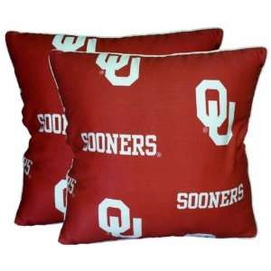 College Covers OKLDPPR Oklahoma 16 x 16 Decorative Pillow Set  