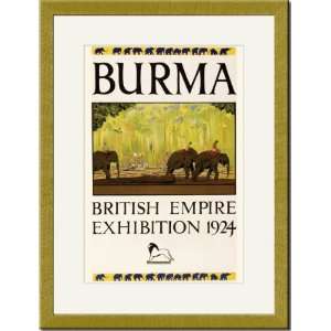   Matted Print 17x23, British Empire Exhibition   Burma