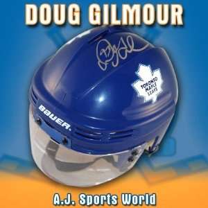 DOUG GILMOUR Signed TORONTO Maple Leafs Mini Helmet 