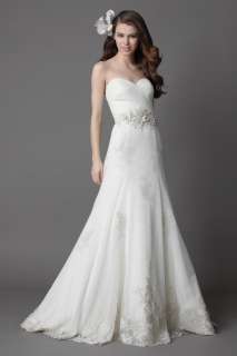 New Perfect Strapless Wedding Dress Evening Dress Bride Gown Free 