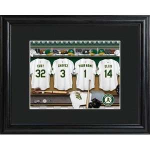  Oakland Athletics MLB Clubhouse Framed Personalized Print 