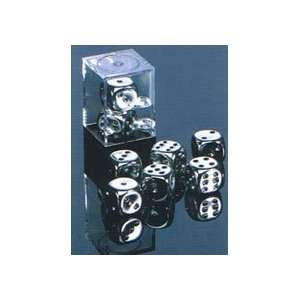  Silver Plated 16mm 6 Sided Dice 2 in Box Toys & Games