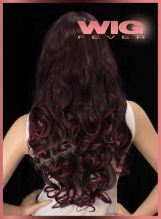 Long Curly Burgundy Hair Wigs 8902  