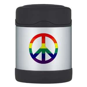    Thermos Food Jar Rainbow Peace Symbol Sign 