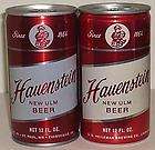 HAUENSTEIN Beer Can Set 1 C/S ~ 1 Aluminum AIR FILLED ~ G. HEILMAN 4 