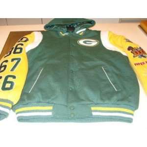  Green Bay Packers Super Bowl Champs Jacket 4 Time XL   Men 