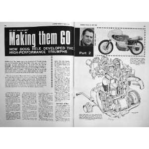   MOTOR CYCLE MAGAZINE 1967 TRIUMPH BROUGH EMERY SIDECAR