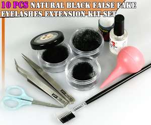 10pcs False Eyelashes Extension Make Up Beauty Kit O133  