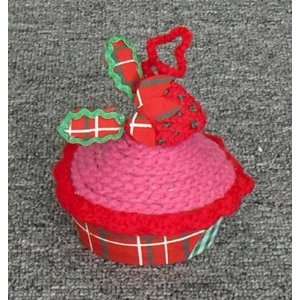   Living Homespun Holiday Fabric Tart Ornament   Cherry 