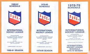 1980 81 IHL International Hockey League Schedule  
