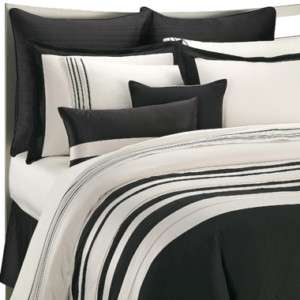 Comforter Set STRATOSPHERE BLACK IVORY Poly/CottonNEW  