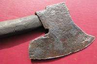 ANCIENT MEDIEVAL IRON FIGHTING AXE   MAKERS MARK RT 62  