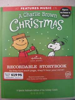 HALLMARK A CHARLIE BROWN CHRISTMAS RECORDABLE STORYBOOK, NEW  