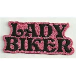  LADY BIKER PINK Embroidered Quality Biker Vest Patch 
