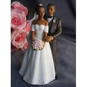 African American Bride and Groom Cake Top  Kitchen 