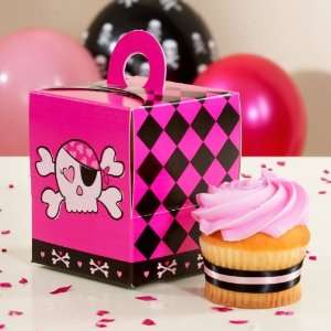  Pink Skull Cupcake Boxes (4) Party Supplies Toys & Games