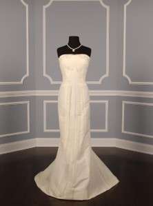   Carolina Herrera 35807 Ivory Silk Faille Organza Bridal Gown NEW