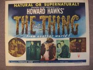 THE THING FROM ANOTHER WORLD 1951 ORIGINAL 1/2 SHEET MOVIE POSTER 