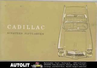 1957 Cadillac Owners Manual  