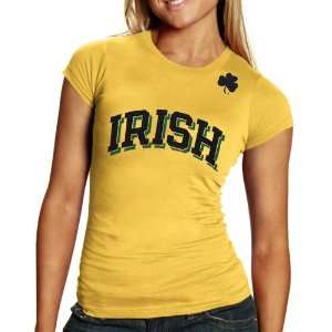   Ladies Gold Arch Graphic Skinny T shirt (XX Large)