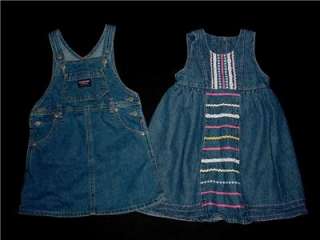   USED BABY GIRL DENIM DRESSES 2T 3T SPRING SUMMER CLOTHES LOT  