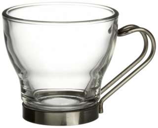Bormioli Rocco Verdi Espresso Cup With Stainless Steel Handle Set 4 
