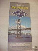 1949 50 SAN FRANCISCO GRAY LINE TOUR Travel Brochure  