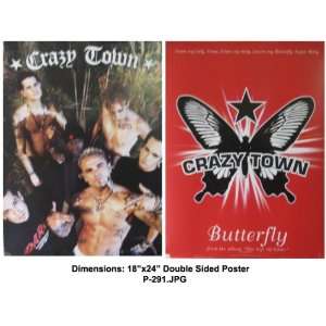  CRAZYTOWN BUTTERFLY DOUBLE SIDED POSTER 18x 24 Poster 