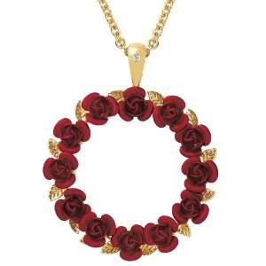  A Dozen Roses Circle Pendant Jewelry