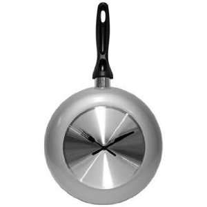  Silver Frying Time 10 1/2 Wall Clock